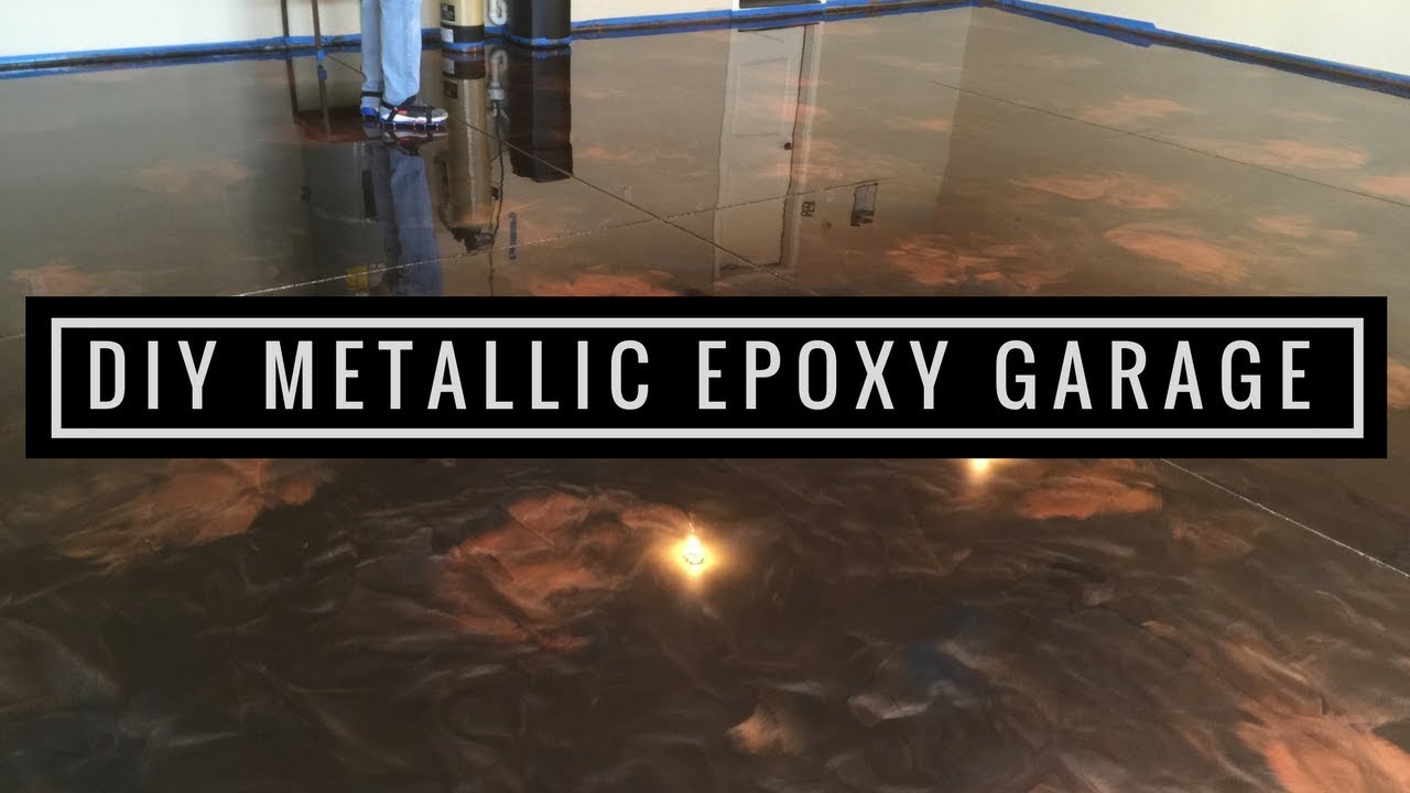 How to Install Amazing Metallic Epoxy Floor!  Coffee, Brass and Black