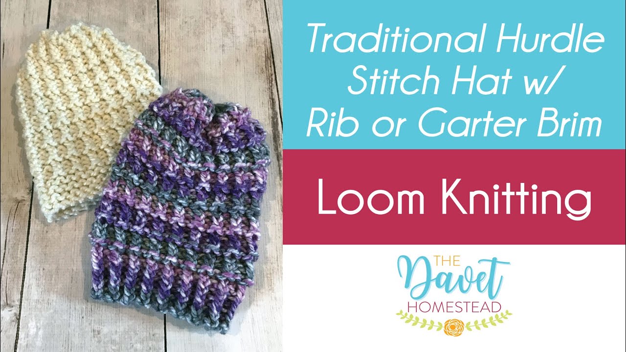 Traditional Hurdle Stitch Loom Knitted Hat