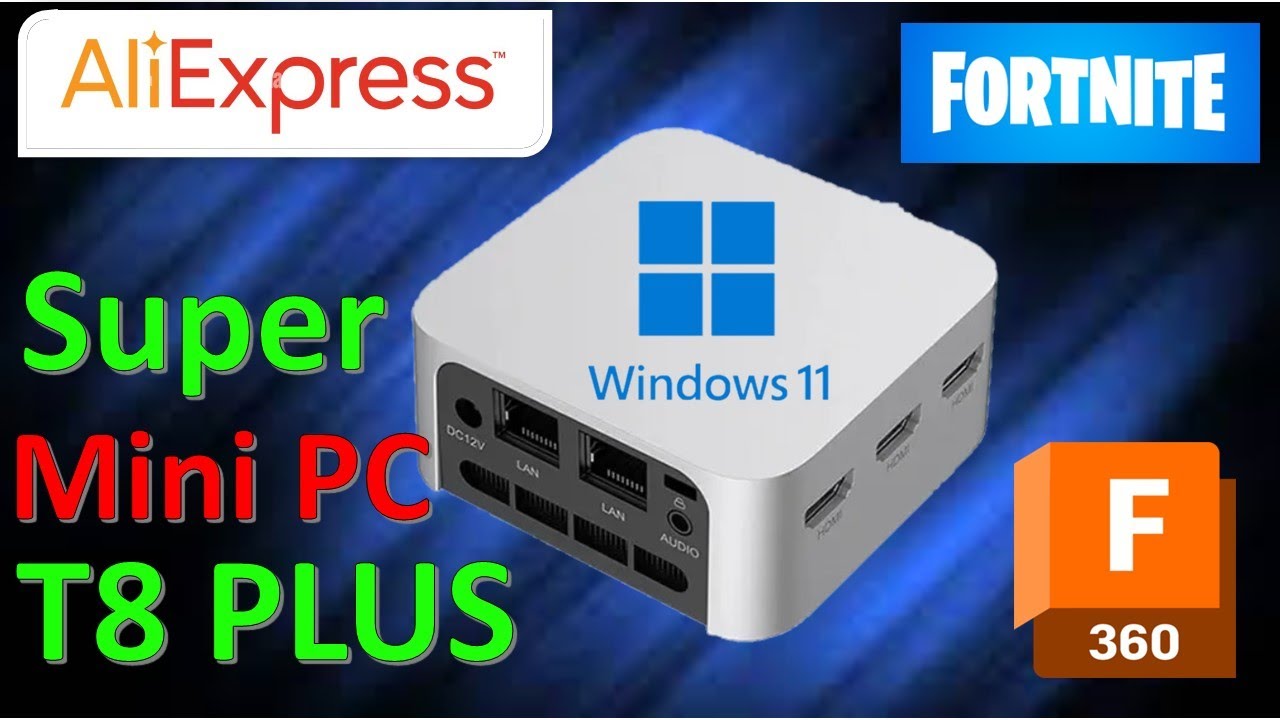 Este es El mejor  mini PC barato con Intel N100 , T8 Plus, ¿correrá Fortnite y Fusion 360?