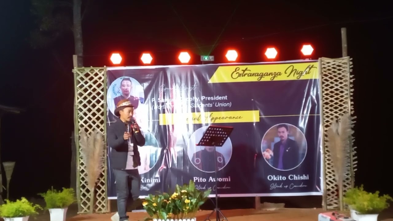 Okito chishi Stand up Commidian During 29th Session Northern Sumi GBs Trophy at Atuphu Village.