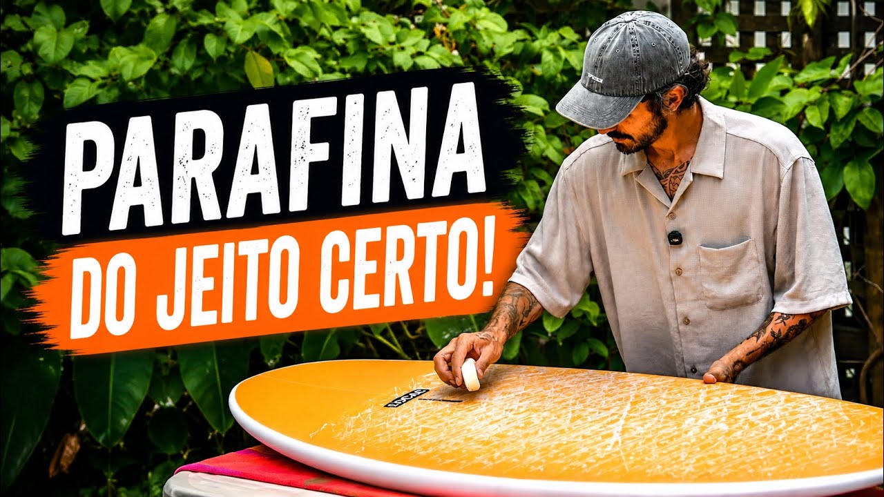 COMO PASSAR PARAFINA NA PRANCHA NOVA 🏄‍♂️ - FIRST WAX ON A NEW SURFBOARD