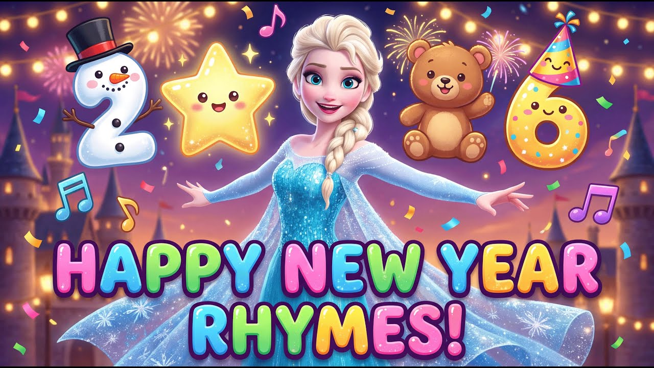Happy New Year Nursery Rhyme | Kids Love This New Year Song of Dancing Princes!