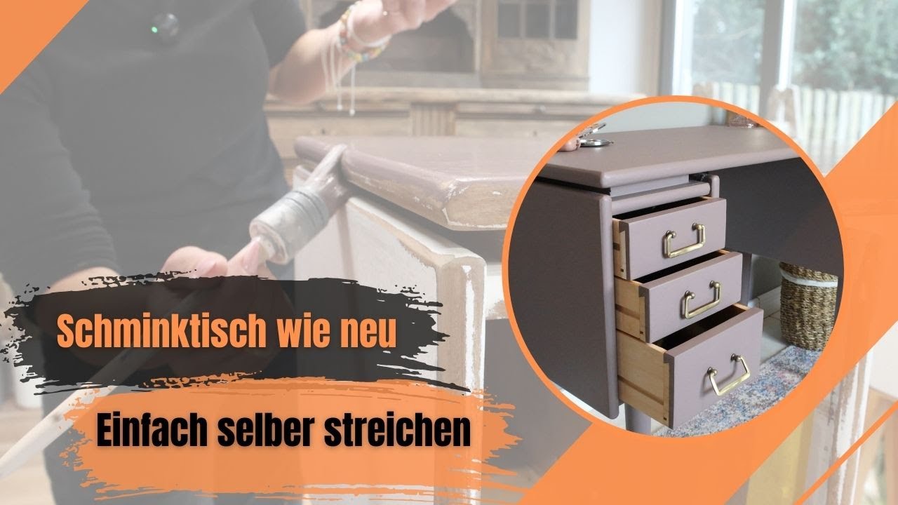 Frisch aufgemöbelt: Schminktisch neu gestrichen - Vorher / Nachher