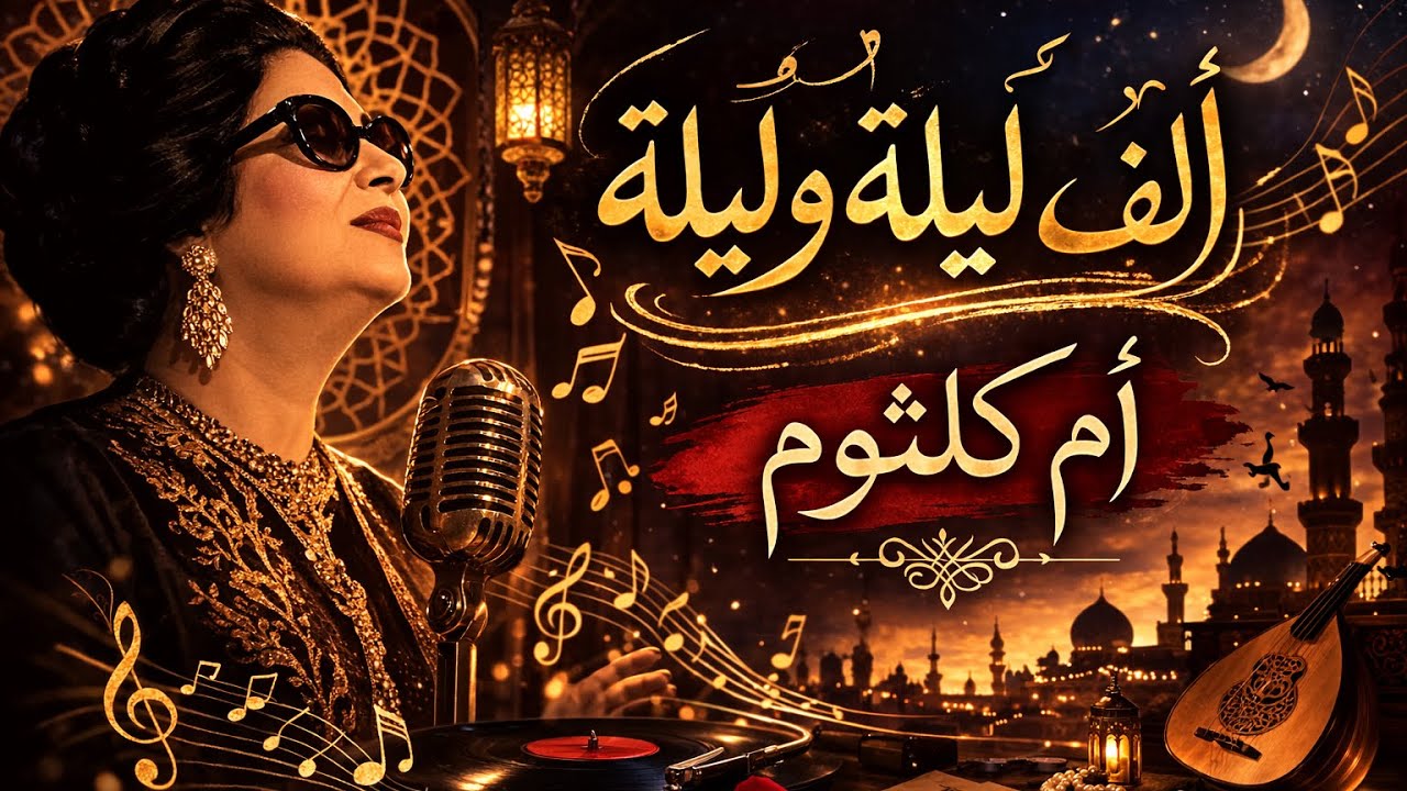 اسمعها بعينيك 🌹🌹ألف ليلة وليلة رائعة أم كلثوم بصوت صافي وفيديو مريح مشاهدة ممتعة 
