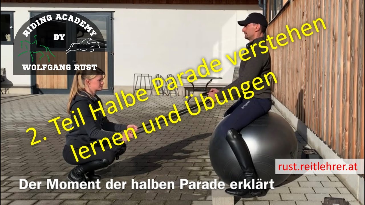 F16: 2. Teil Halbe Parade und ganze Parade richtig reiten! Kreuzhilfe, Zügelhilfe, Schenkelhilfe