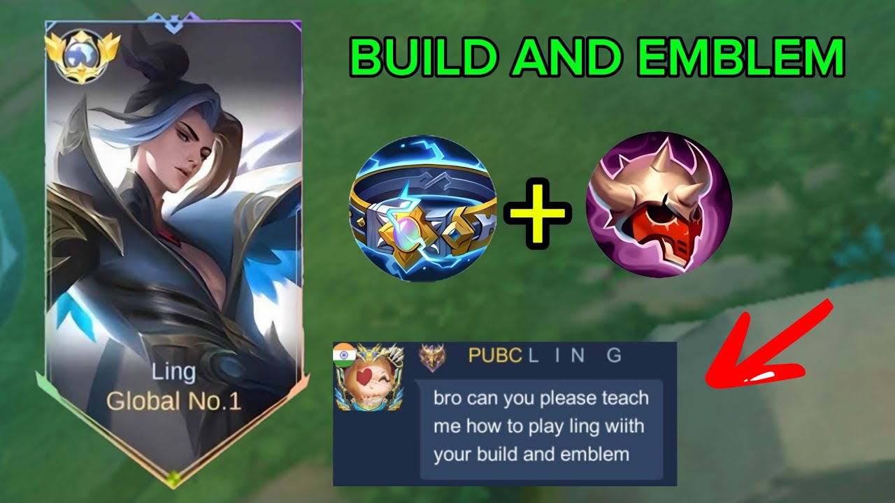 NEW BUILD AND EMBLEM FOR LING + Hard Gameplay  ~ Mobile legends 