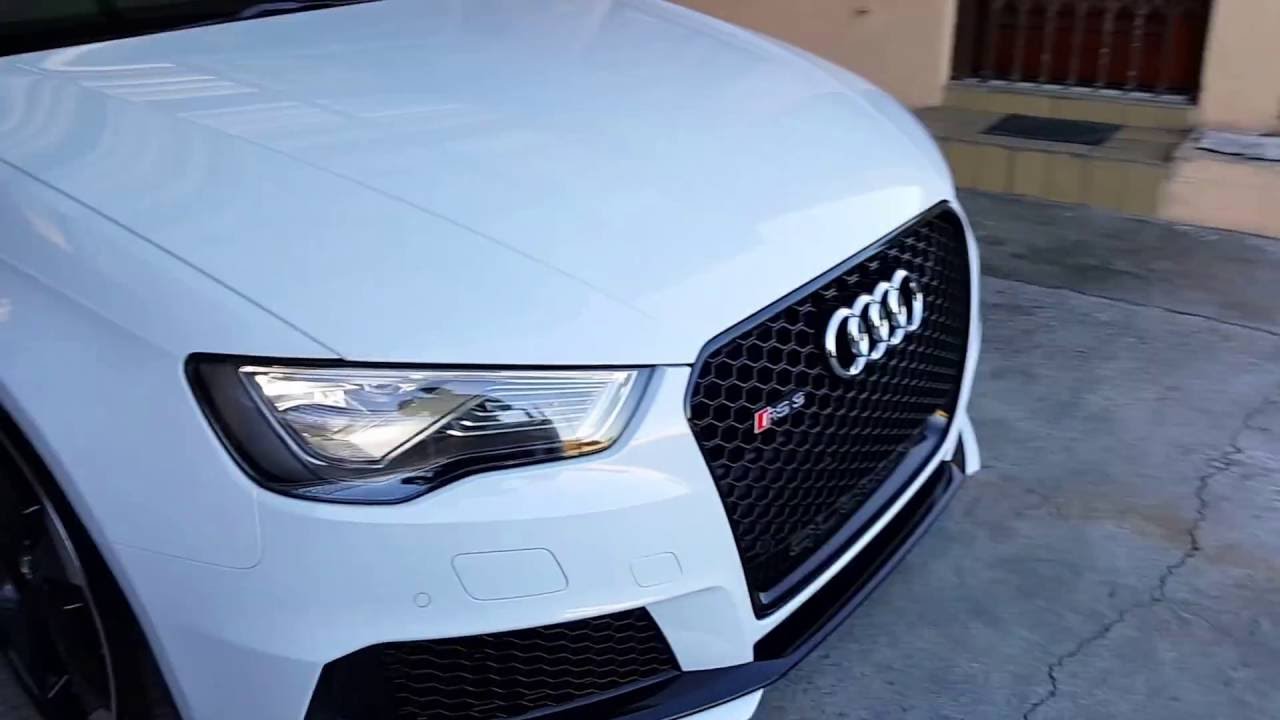 Glacier White Audi RS3 Post detail walk around and exhaust note