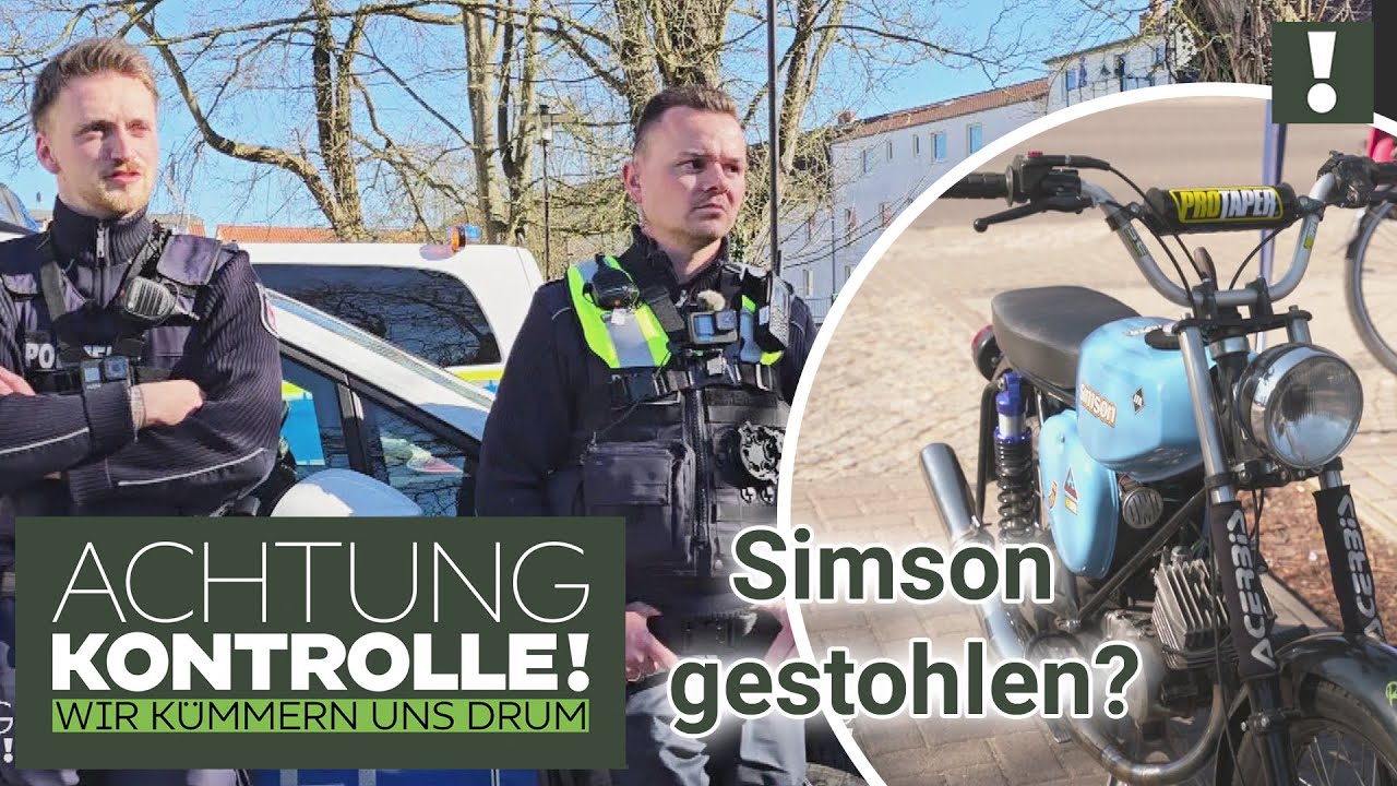 Gefälschte Fahrzeugnummer oder GESTOHLENE Simson? Auffälliger MOPED-Fahrer! | Achtung Kontrolle