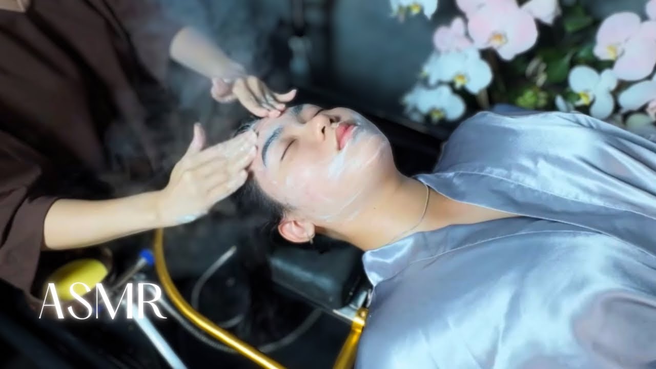 [ASMR] COMBO Acne Treatment and Hair Wash