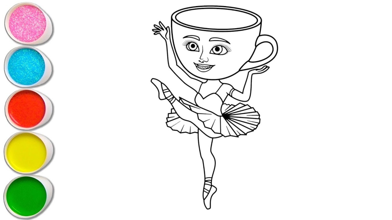 How To Draw Ballerina Cappuccina, Painting & Coloring for kids in USA | Let's Draw Together