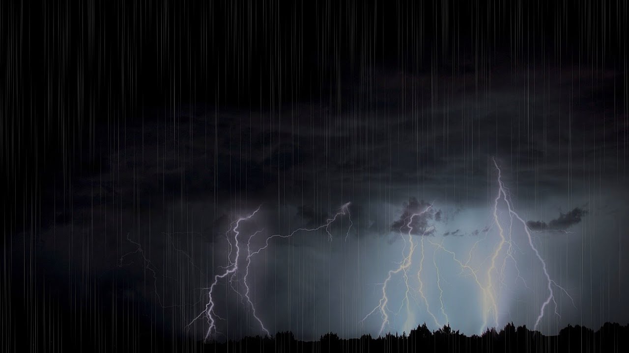 Fall Asleep Fast with Heavy Rain and Thunder Sounds  | Relaxing Ambience | BLACK SCREEN
