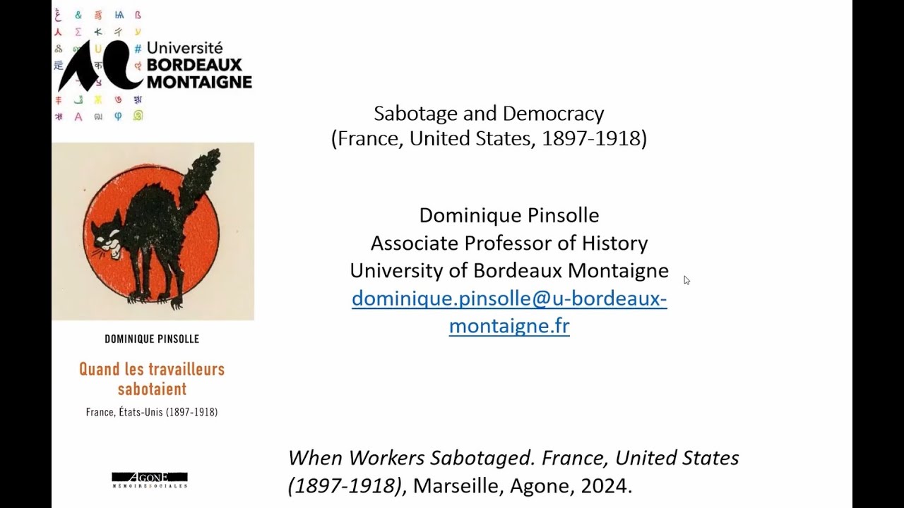 Dominique Pinsolle: Sabotage and democracy