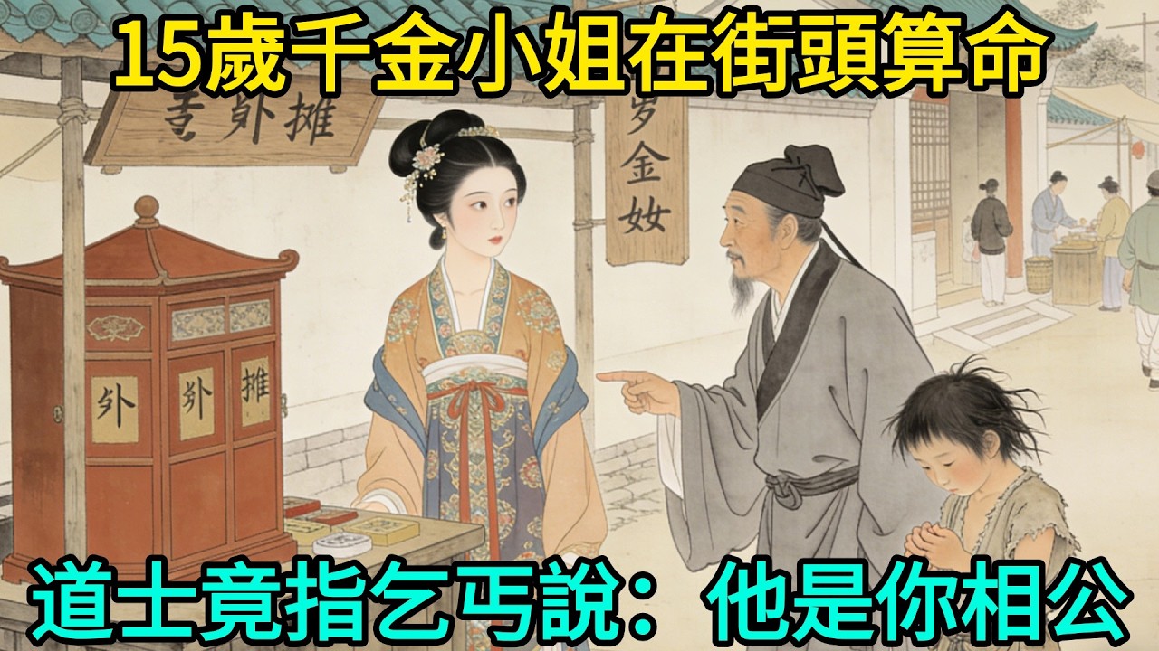 15歲千金小姐在街頭算命，道士竟指著一個8歲的小乞丐說：他是你相公#民間故事 #故事頻道 #感人故事 #情感