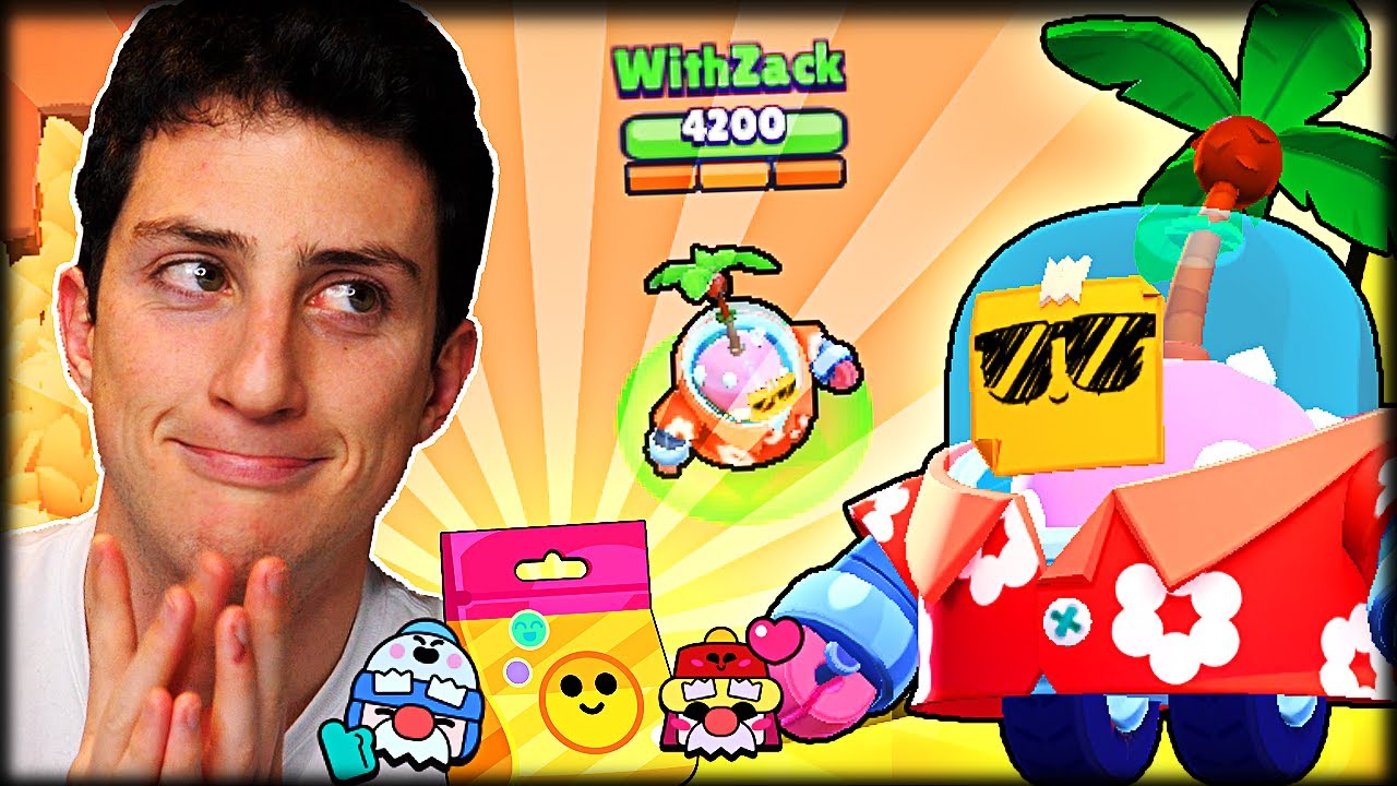COMPRO LA NUEVA SKIN *SPROUT TROPICAL* Y LO SUBO A 600 COPAS EN RACHA - Brawl Stars - WithZack