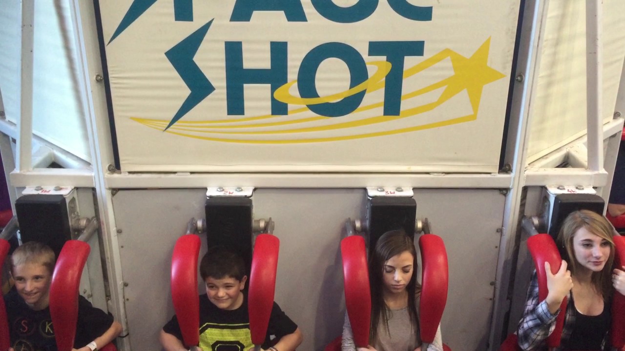 Kids on the Space Shot at West Edmonton Mall