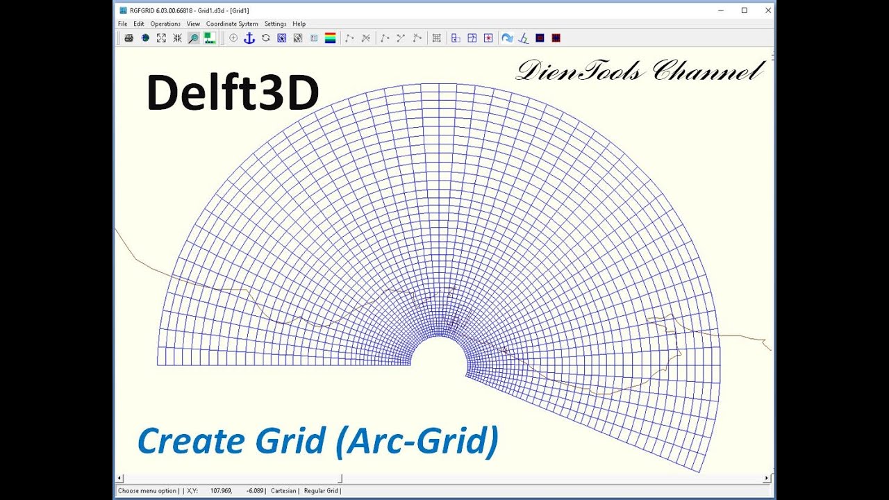 Delft3D, Create Grid (Arc-Grid)