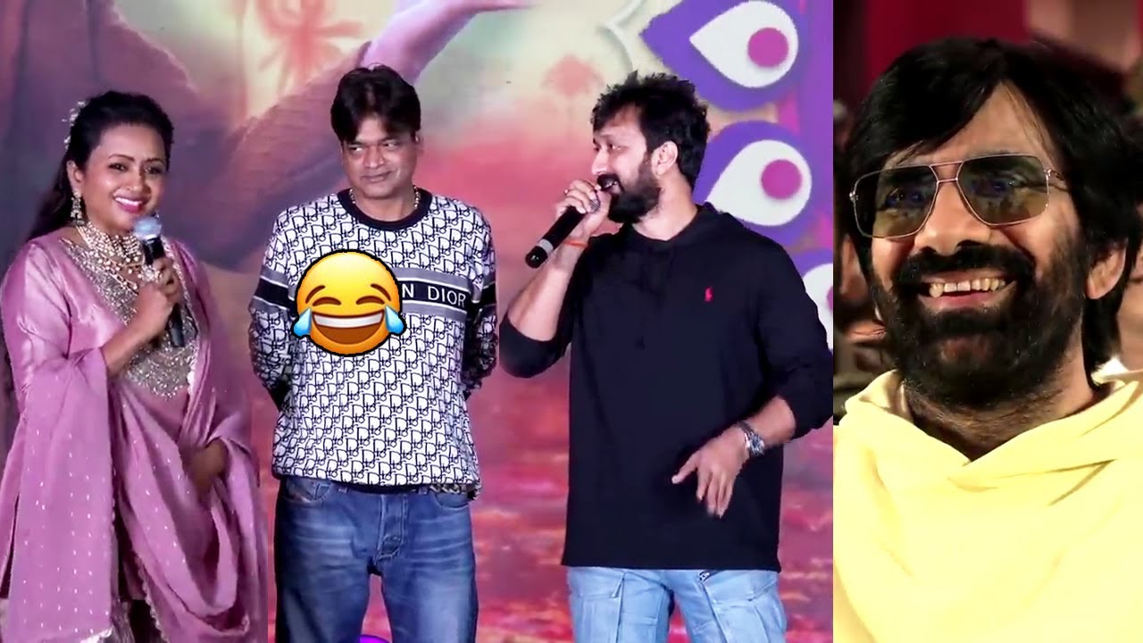 Director Bobby Fun With Anchor Suma@Ravi Teja's Bhartha Mahasayulaku Wignyapthi Pre-Release Event