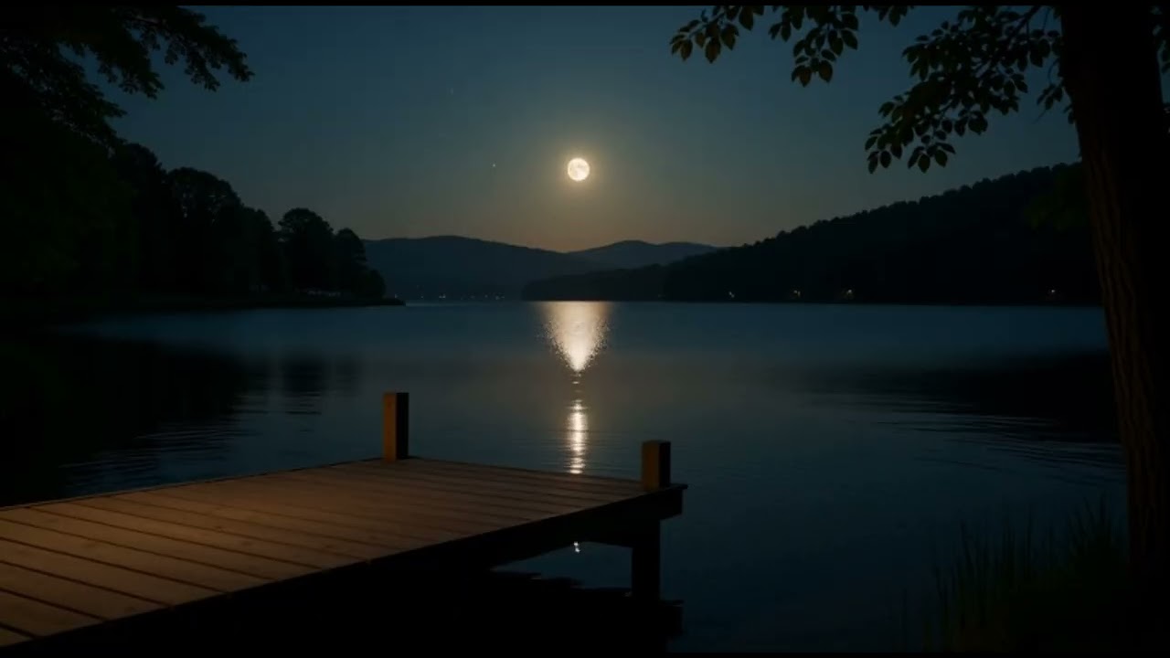 Moonlit Lake Jazz 🌙 Gentle Waves | Nighttime Jazz Ambience