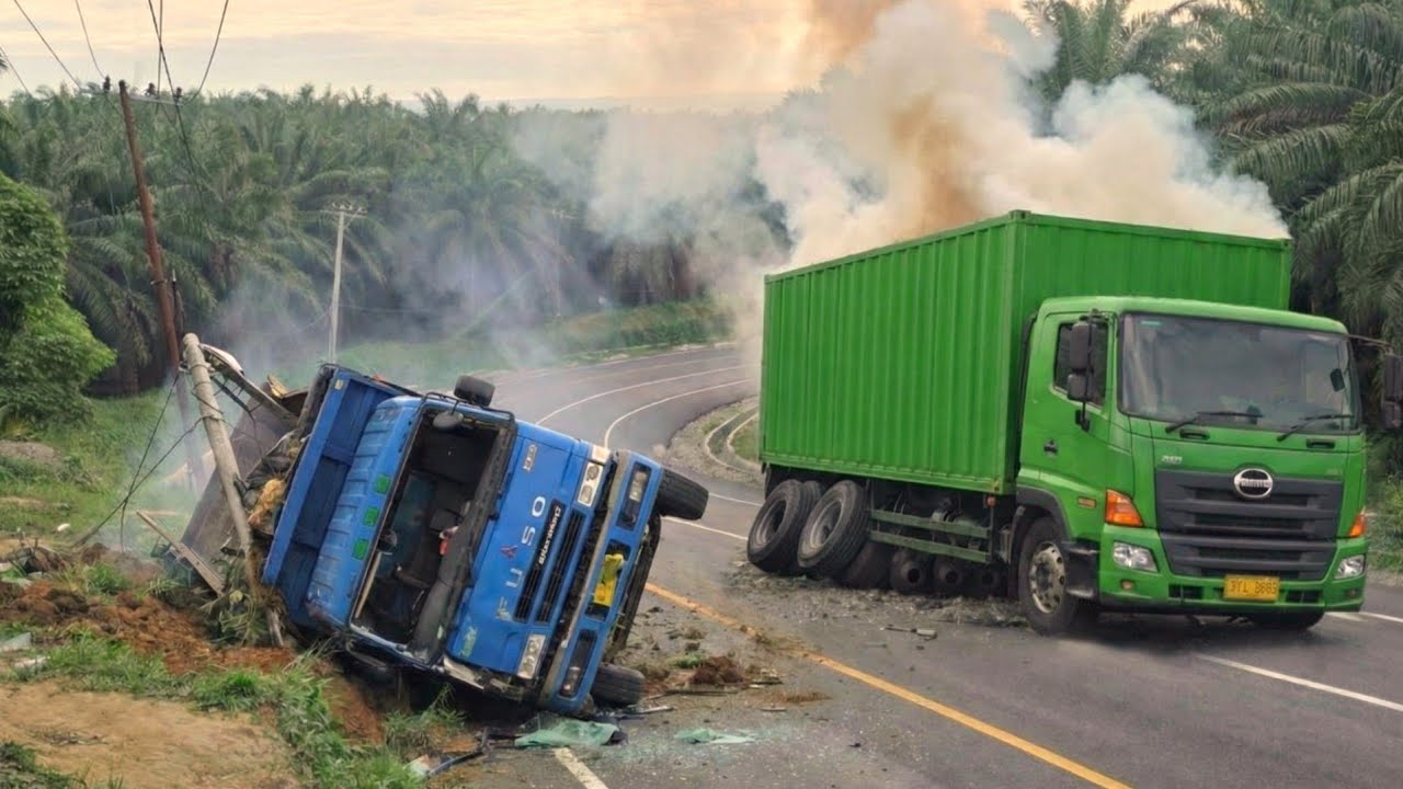 Detik Detik Truck Patah Ting Tong || Dramatis Penyelamatan Truck Rem Blong Di Bukit Kodok