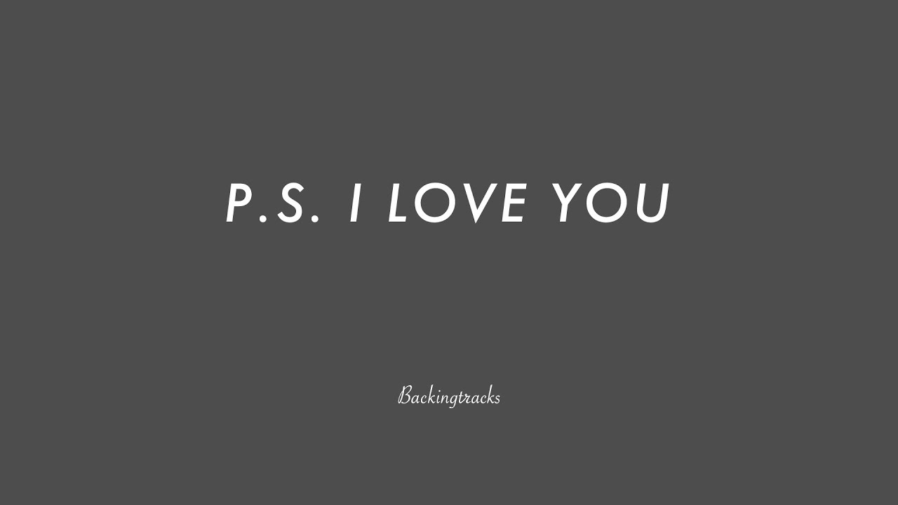 P.S. I Love You chord progression - Jazz Backing Track Play Along The Real Book