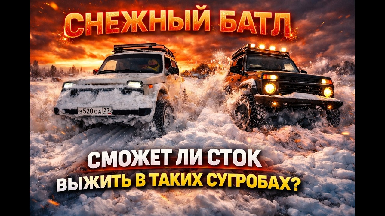 ЗАСАДИЛИ ВСЕХ⁉️ СНЕЖНЫЙ БАТЛ Внедорожников в очень глубоком снегу #внедорожник #оффроуд #4х4 #авто