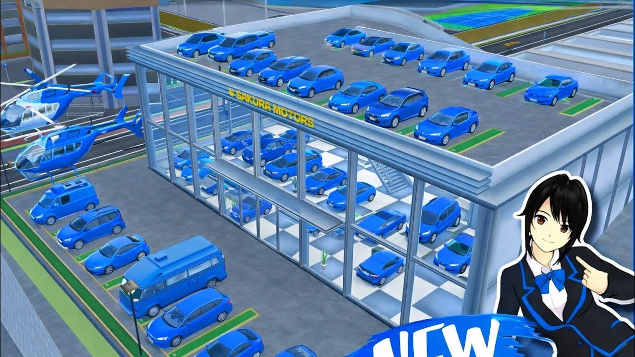 ALL BLUE COLORS CAR COLLECTION AT CAR SHOP 🚔🚘😱☑️ || SAKURASCHOOLSIMULATOR || 🚔🌈✅☑️