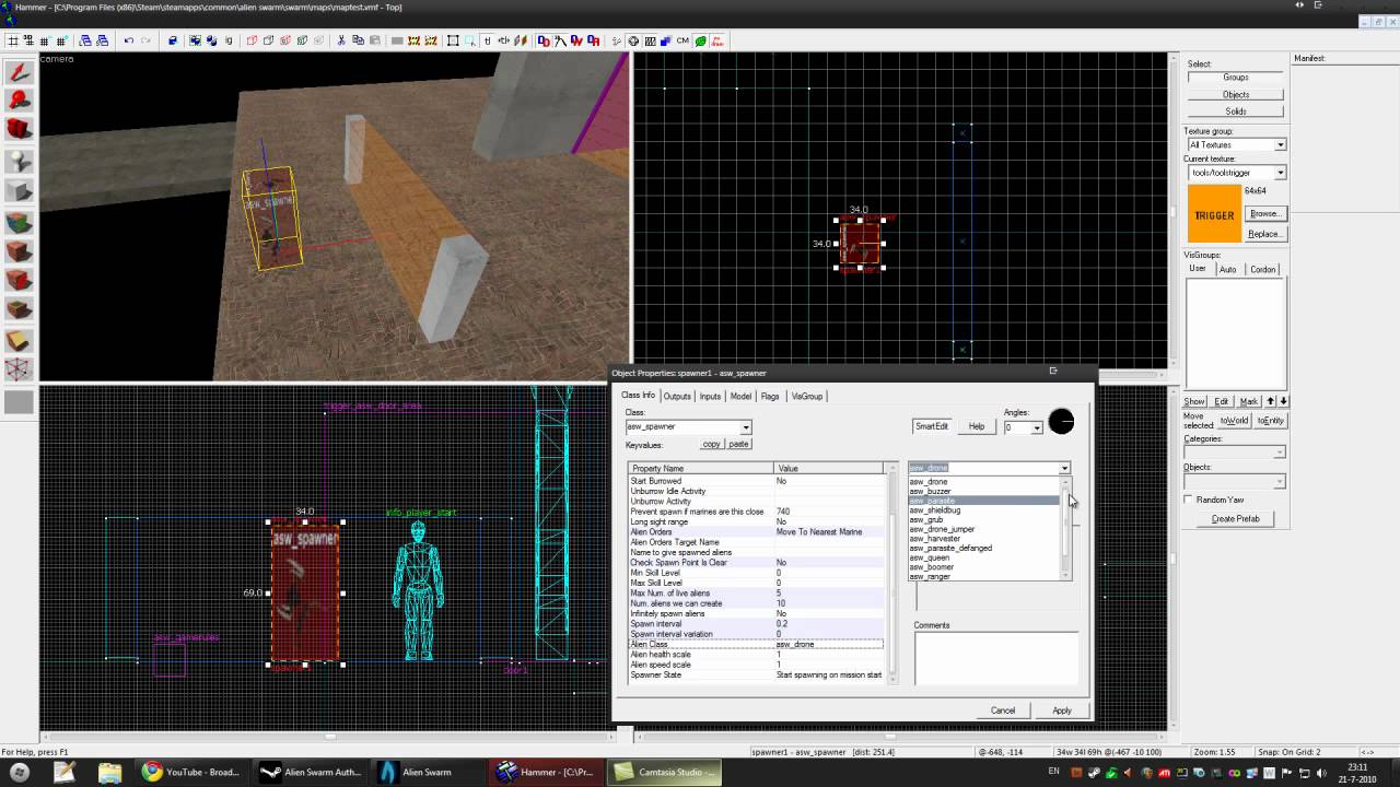 Alien Swarm SDK - Spawning ALIENS!!! - tutorial part 3