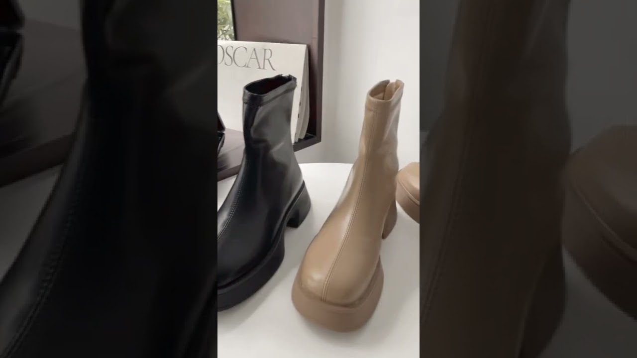 超勸敗酷甜微厚底短靴