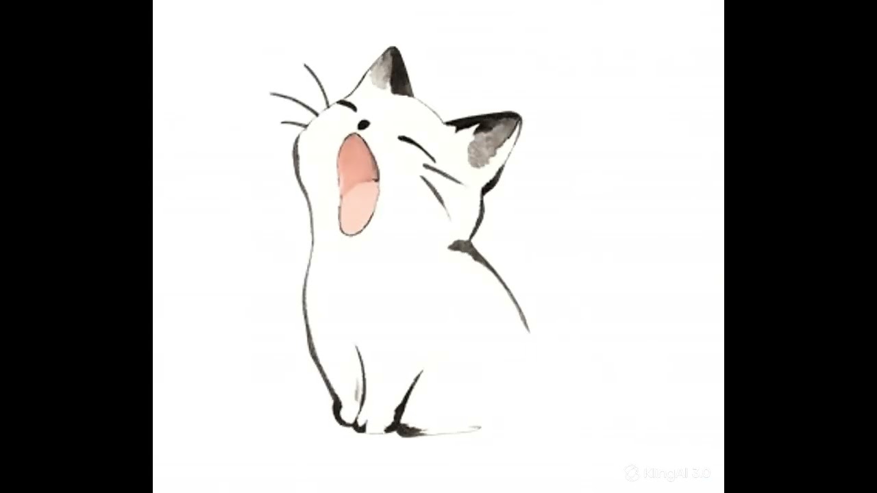 水墨画猫/From Blank Paper to Cute Cat