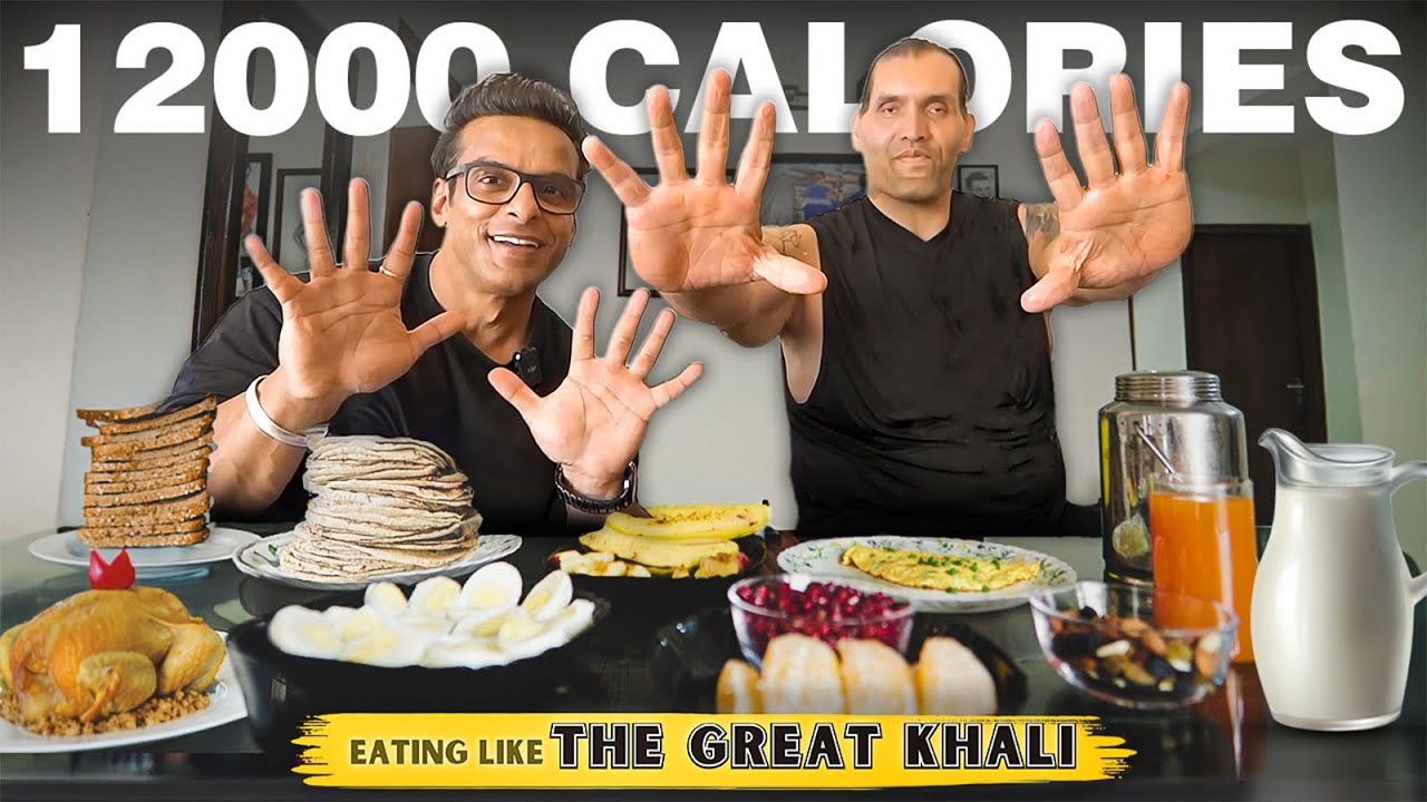 Eating Khali's 12000 Calorie Diet | 40 Chapatis and 5 Ltr Milk | Yatinder Singh