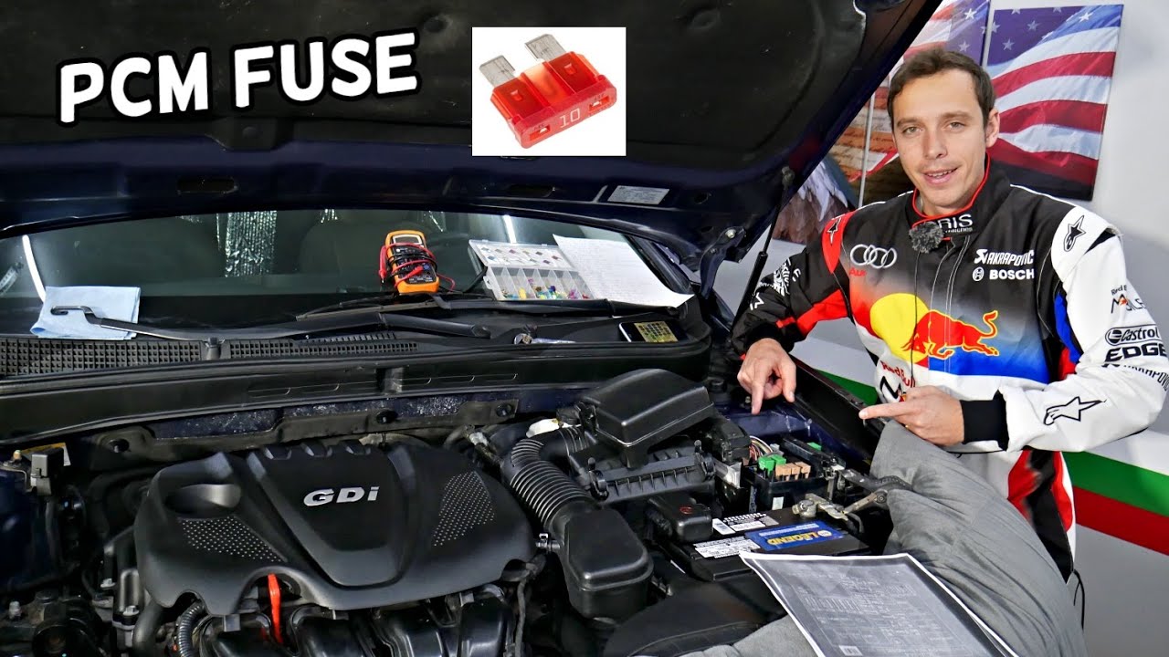 KIA OPTIMA PCM ECM ENGINE COMPUTER FUSE LOCATION REPLACEMENT, POWERTRAIN CONTROL MODULE FUSE