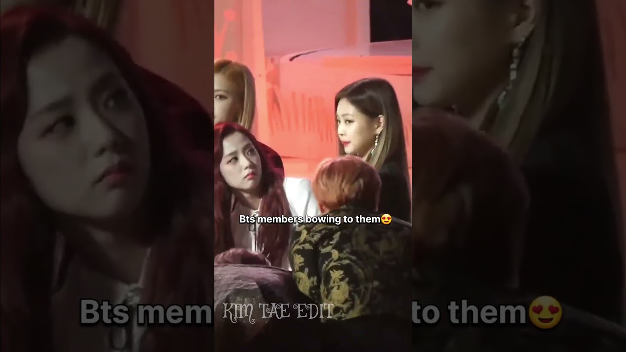 when Jennie looking at Taehyung🐻 among all members😍💜#bts #blackpink #shorts