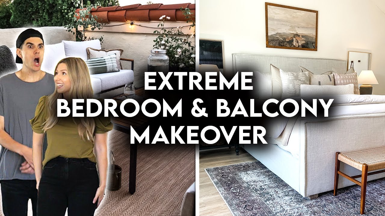 EXTREME PRIMARY BEDROOM + BALCONY MAKEOVER | LAKE HOUSE