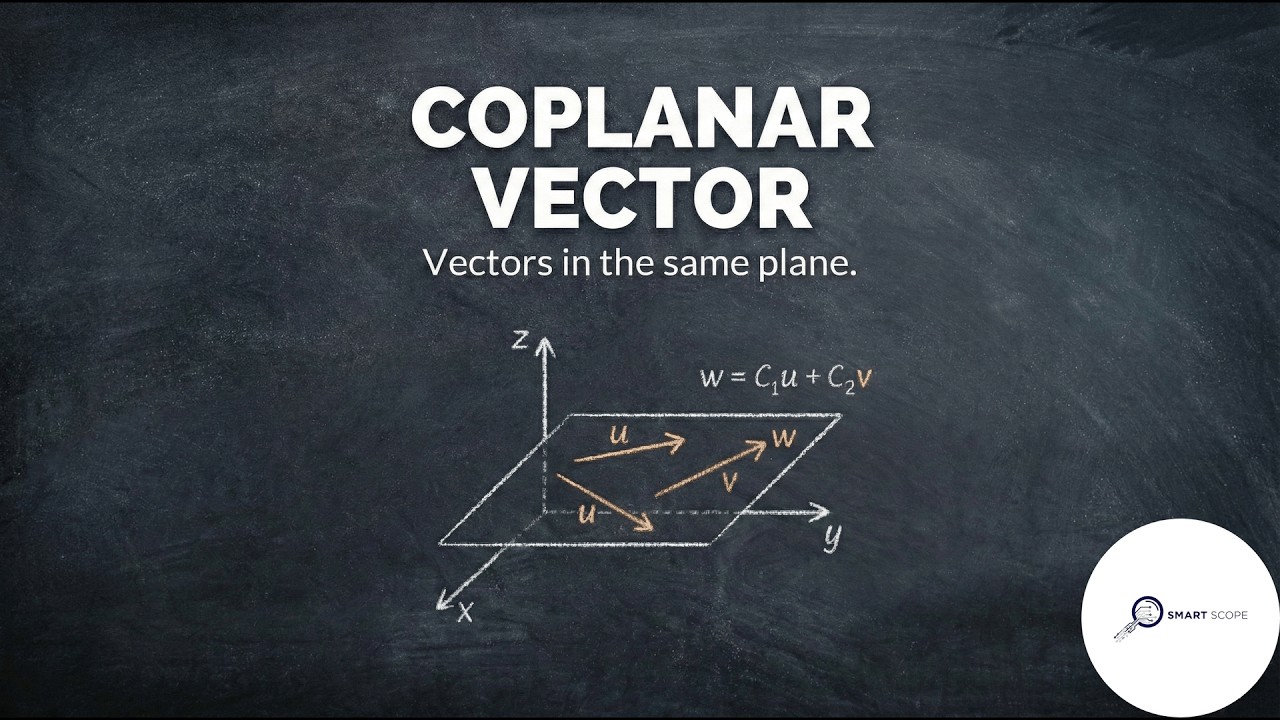 COPLANAR VECTORS : Conditions and Formula  (Lecture 10 ) || Vector Algebra