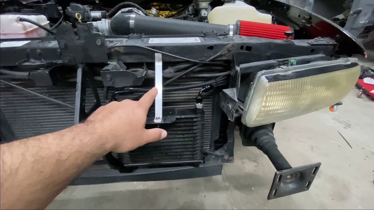 96 Chevy Impala SS LS Swap Build: Mounting Trans Cooler and Modifying Temp Sensor