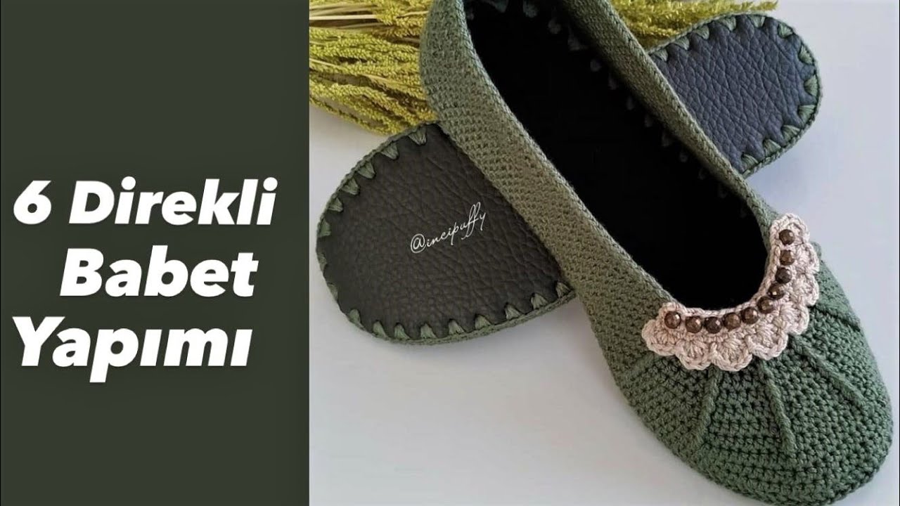 Easy Crochet Knitting Örgü Babet Patik (English subtitle)💫