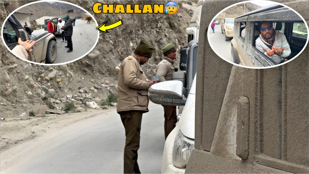 Winter Spiti ma kiya Police walo ne sabka Challan😱 | Spiti trip gone wrong😰