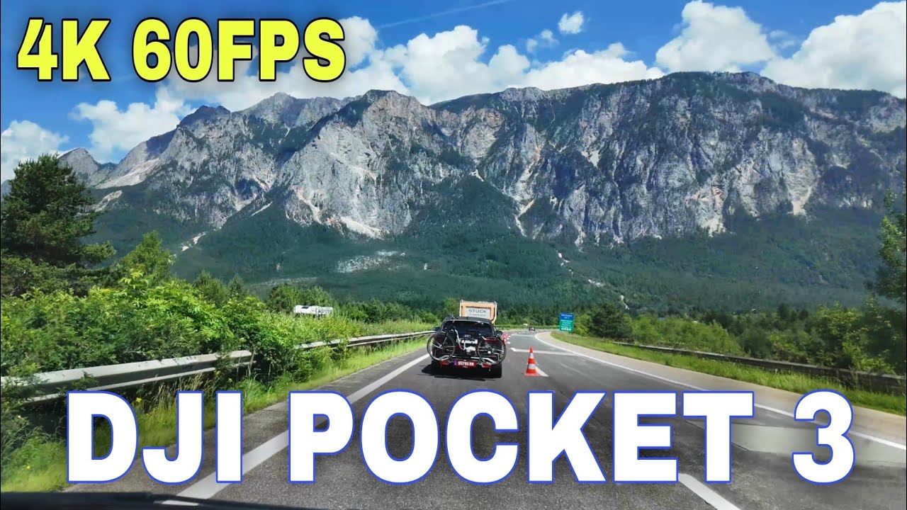 DJI POCKET 3,  Driving in Austrian Highway 4K 60fps