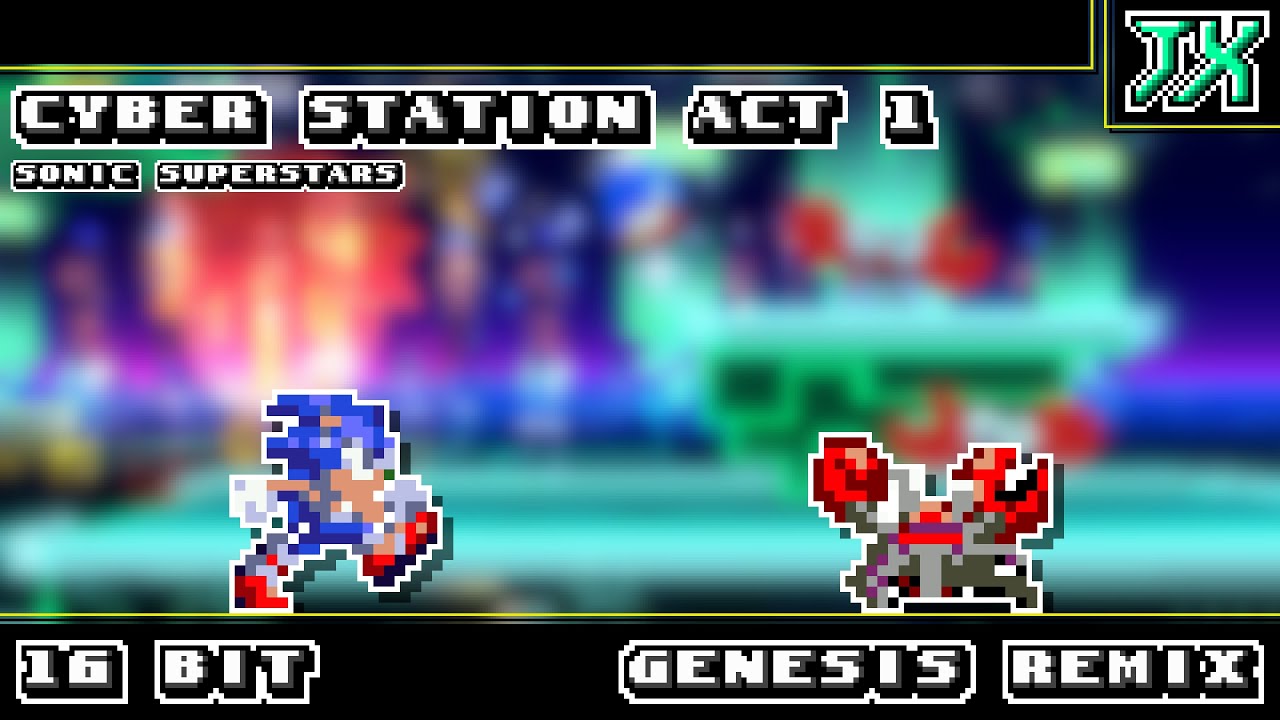 [16-Bit;Genesis]Cyber Station Zone Act 1 - Sonic Superstars
