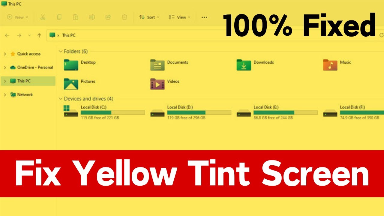 How To Fix a Monitor With Yellow Tint Screen Problem Windows || Yellow Screen on Monitor (Easy Way)