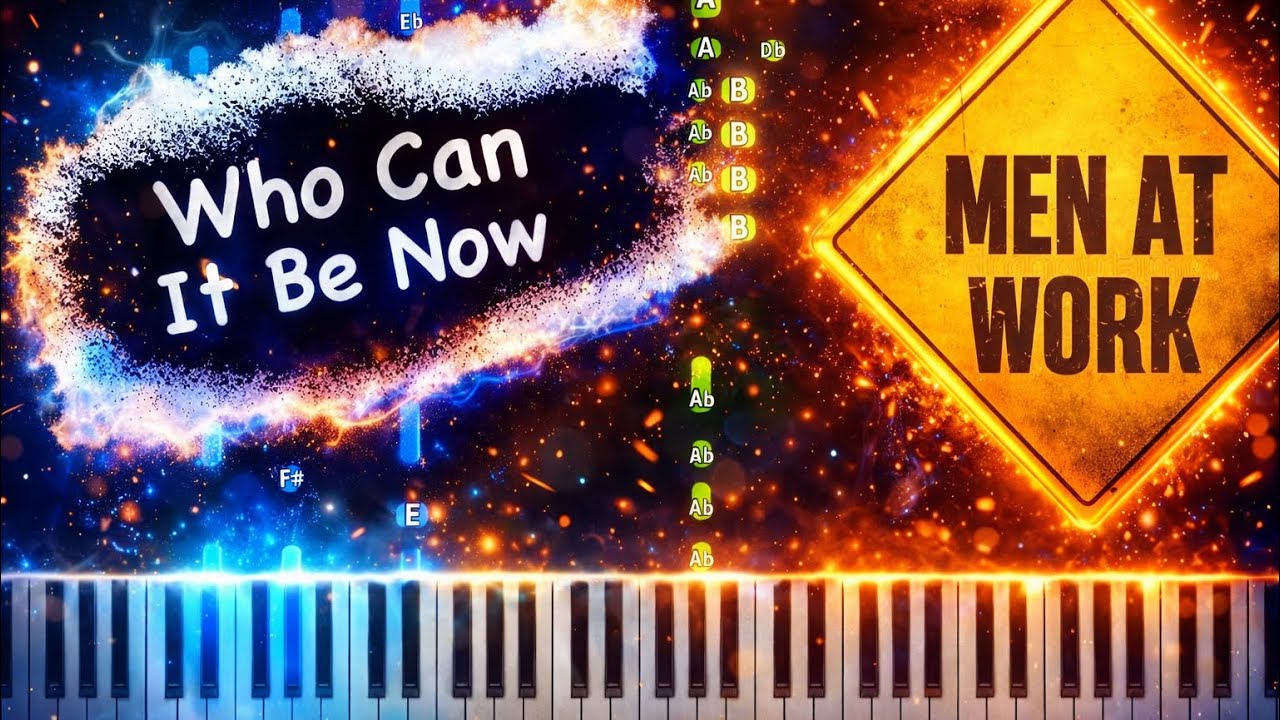 Men At Work - Who Can It Be Now Piano Tutorial