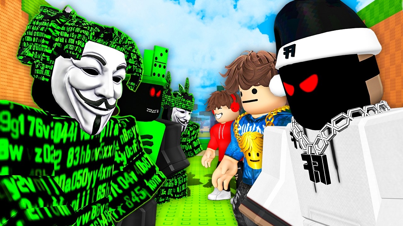 YOUTUBERS vs HACKERS in Kick A Lucky Block!
