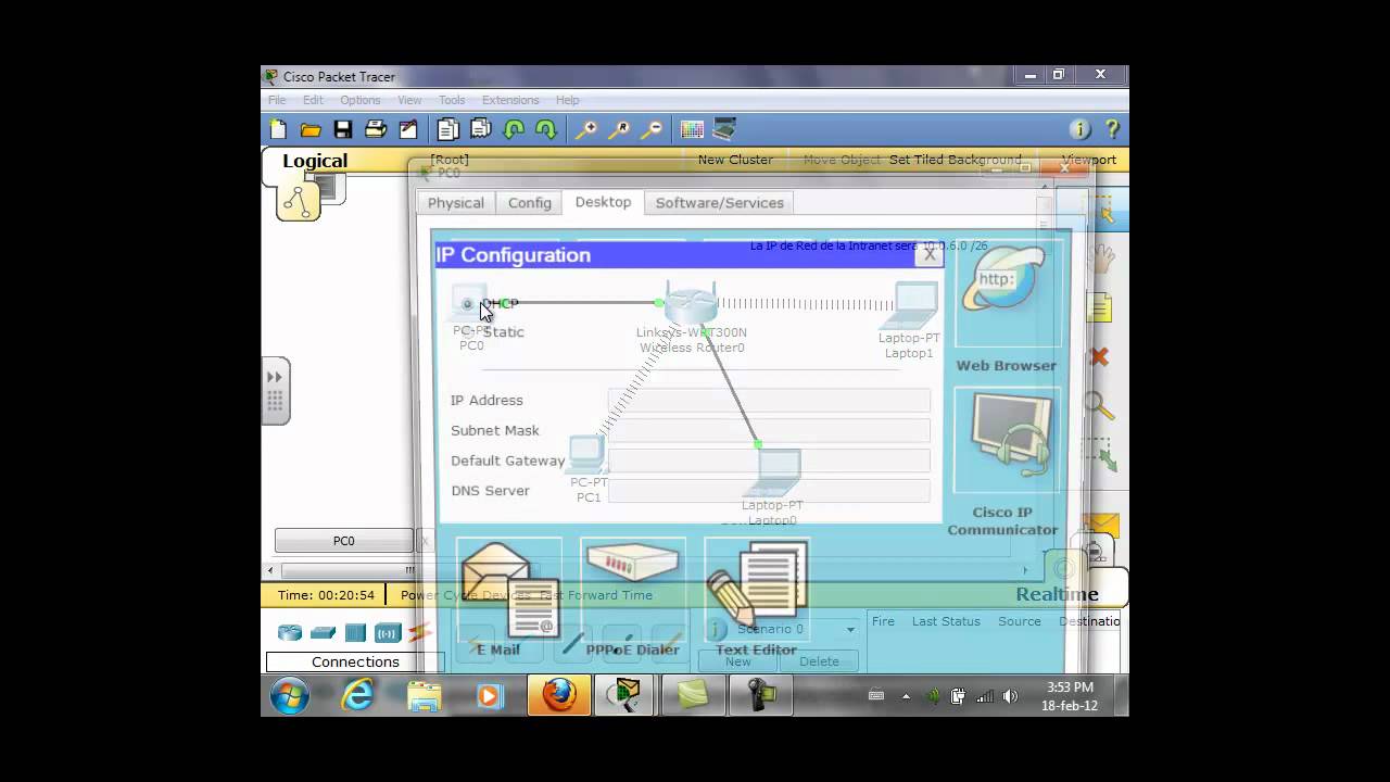 Configuración de la INTRANET de un Router Inalambrico