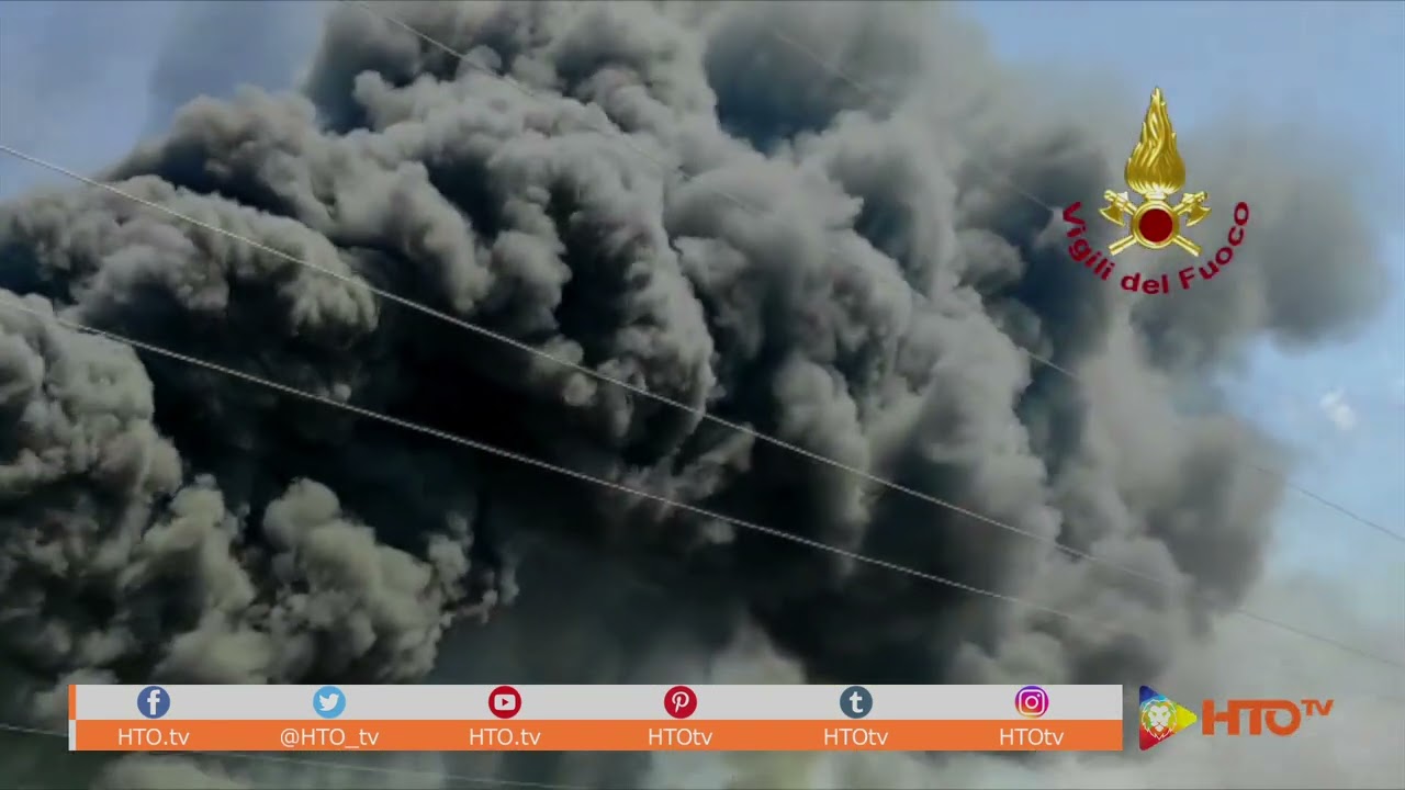 Truncu Reale (SS) - Vasto incendio in un'azienda che smaltisce rifiuti - www.HTO.tv