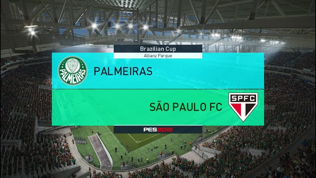 PES 2018 — Master League — Jogo 04 — Palmeiras x Sao Paulo — Copa Brasileira