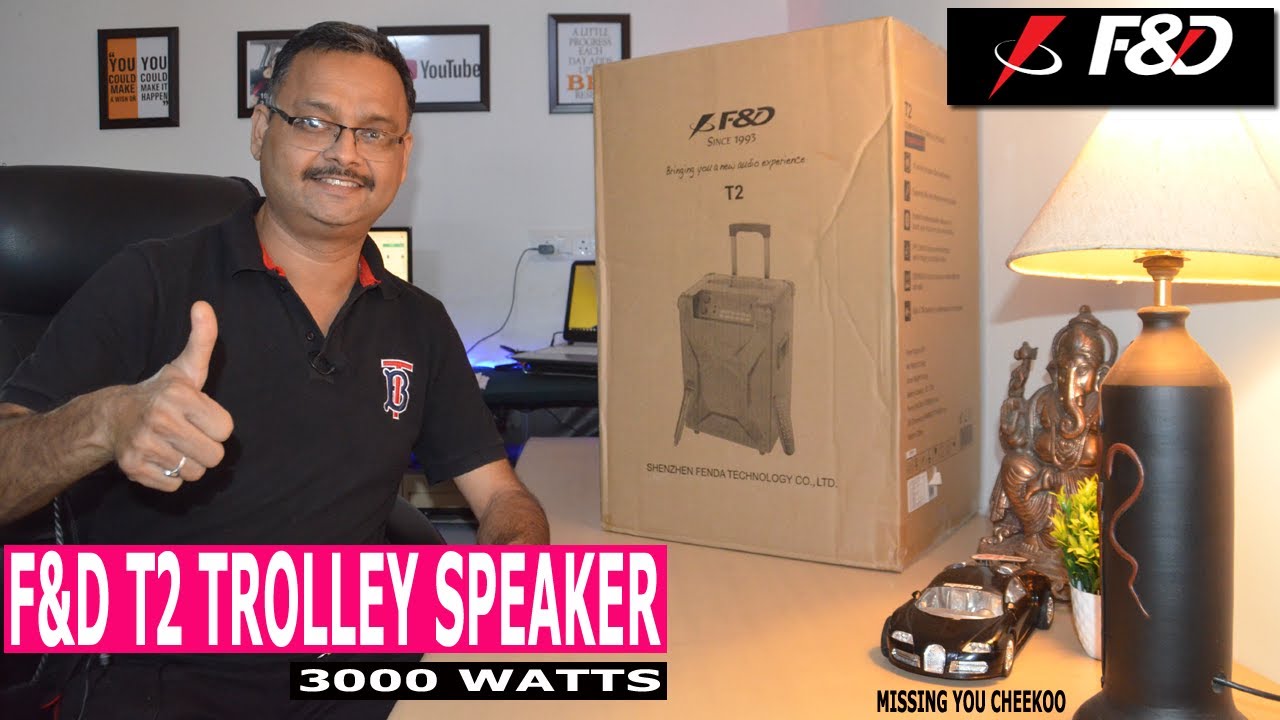 F&D T2 Bluetooth Trolley Speaker Unboxing in Hindi