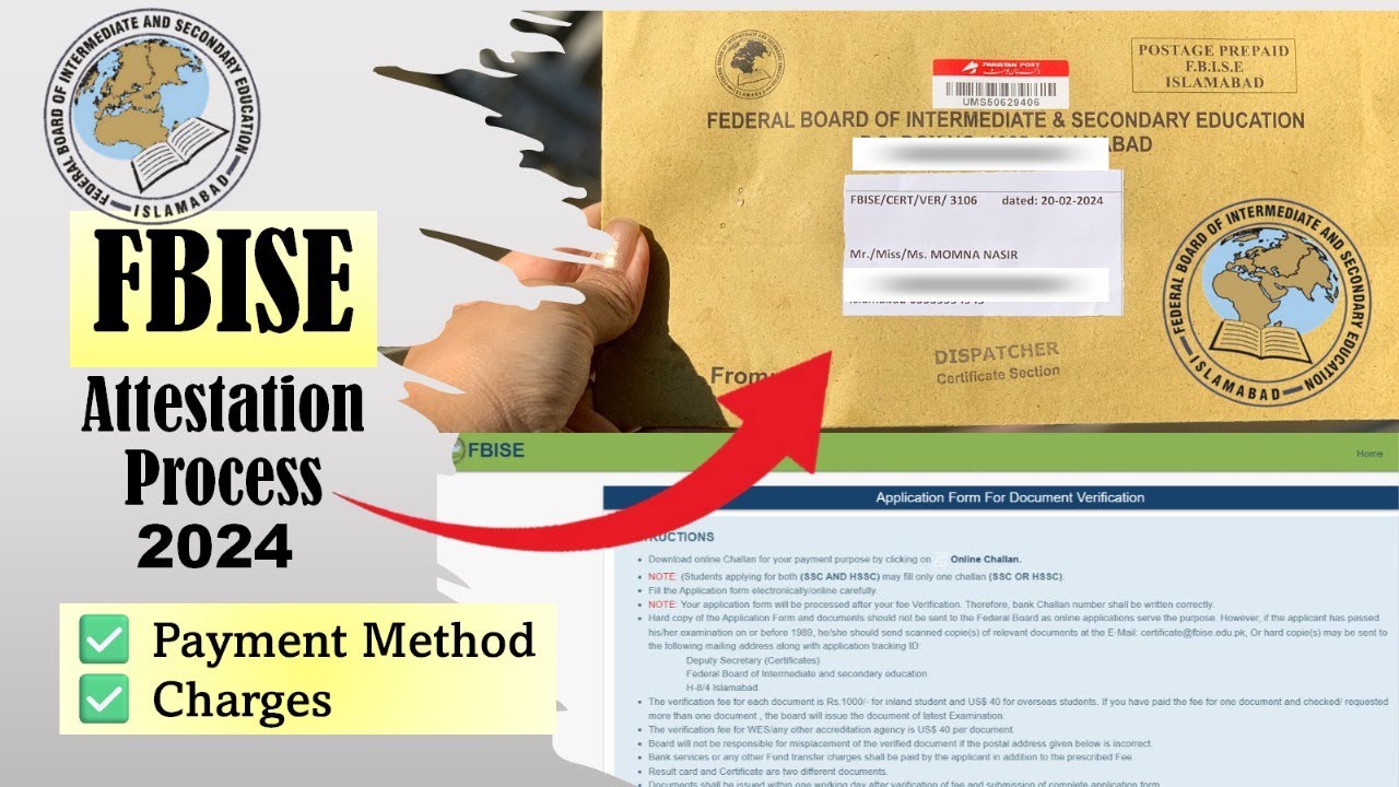 FBISE Attestation Process 2024 | Step by Step Guide | How to Attest Documents From FBISE | Verified✅