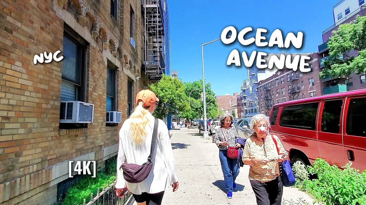 Walking Down OCEAN AVENUE and KINGS HIGHWAY | Brooklyn New York | 4K Walking