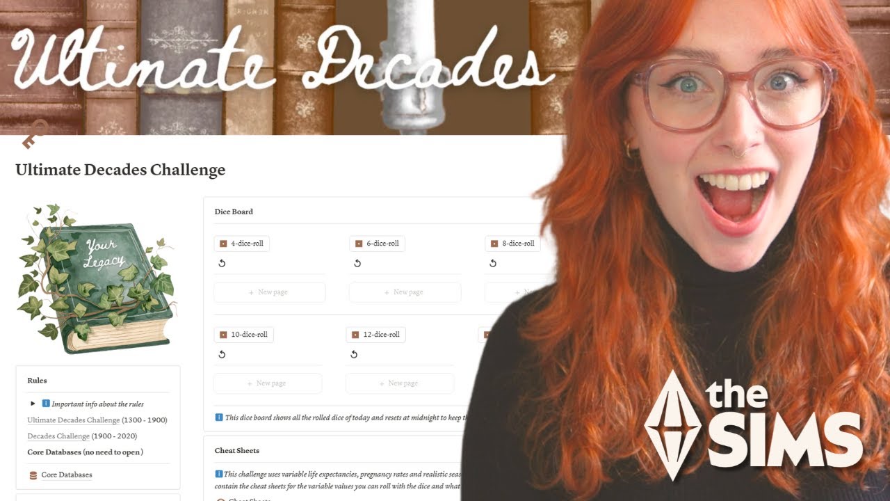 I made a NEW Sims 4 challenge tracker: Ultimate Decades Challenge - Free download!