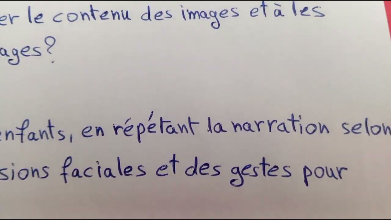 جدادة الأنشطة الموازية لسرد قصة باللغة الفرنسية 